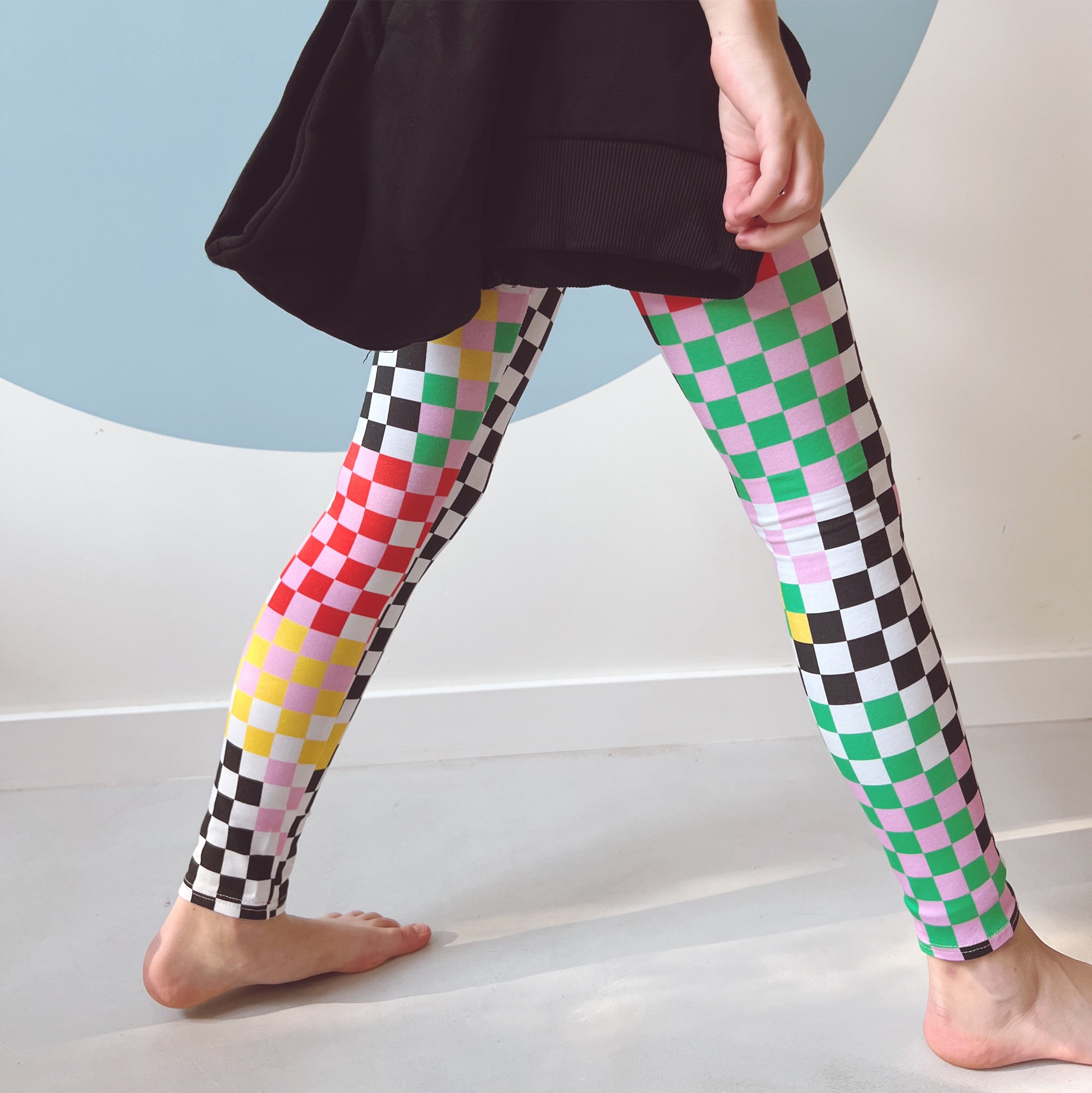 Legginsy dziecięce crazy chess