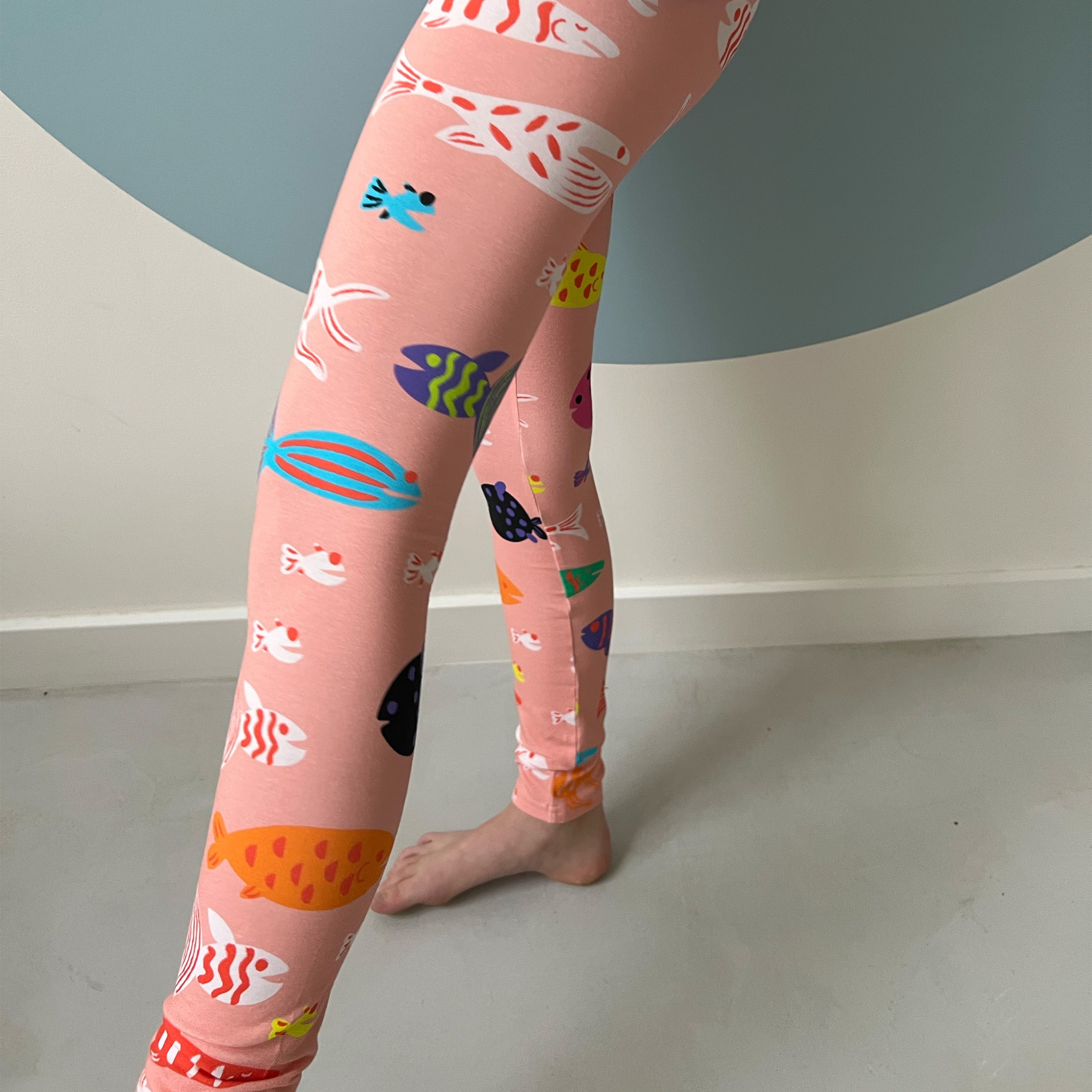 Legginsy dziecięce crazy fish